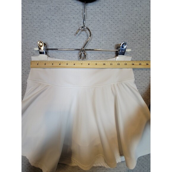 SO Juniors Medium Short Tennis Skirt With Under Shorts White Preppy Cute EUC - Picture 4 of 8